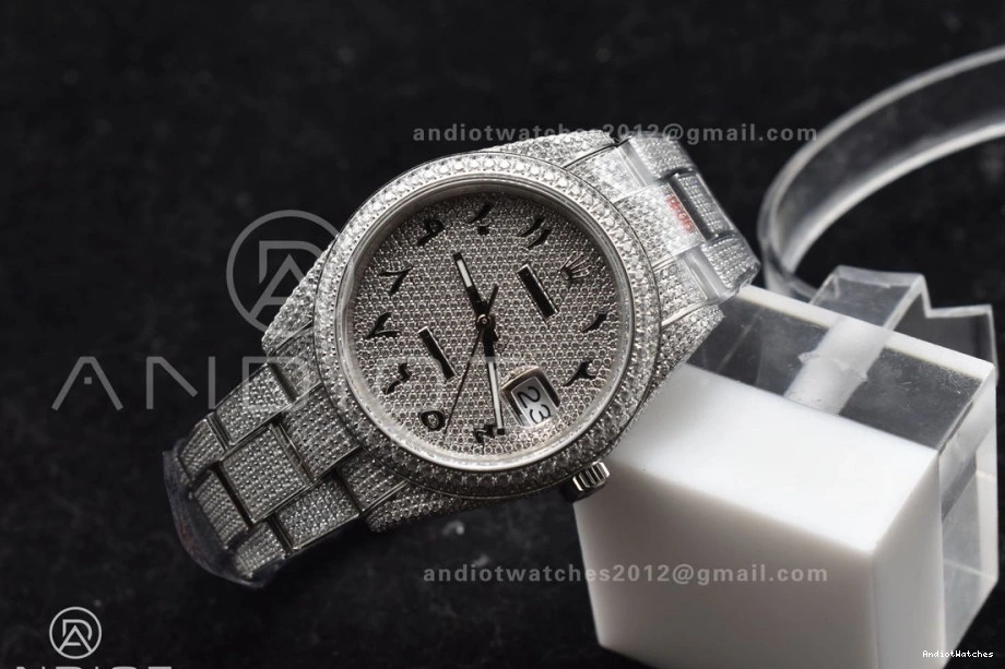 41mm ZipUp with JDF Numerical Best Diamond Date 900 Arabic DateJust Version Wheel Markers 0829